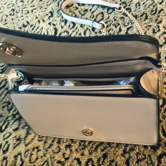 MUSHROOM TAUPE SNAKESKIN PRINT CHIC HANDBAG⭐️ SHOULDER BAG/ CROSSBODY NWT - Picture 3 of 8